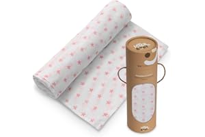 Interbaby Muselina Bambu Bebe 120x120cm | Gasas para Bebes Recien Nacidos, Lactancia, Toalla, Manta | Muselinas Bebe Cómoda, Suave, Transpirable, Diseño Estrellas