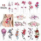 ❀MIT VERTRAUEN KAUFEN❀Unsere temporären Blumen-Tattoo-Aufkleber für Frauen sind mit einer GELD-ZURÜCK- UND ZUFRIEDENEN GARANTIE versehen. Ihre Zufriedenheit ist unsere Priorität. Hol es dir zum Spaß!
