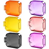 COMPATIBILIDAD: Estos filtros están diseñados específicamente para la cámara deportiva negra GoPro Hero 5 6, obtenga su mejor filmación con el filtro de lentes de color adecuado según la profundidad del agua.