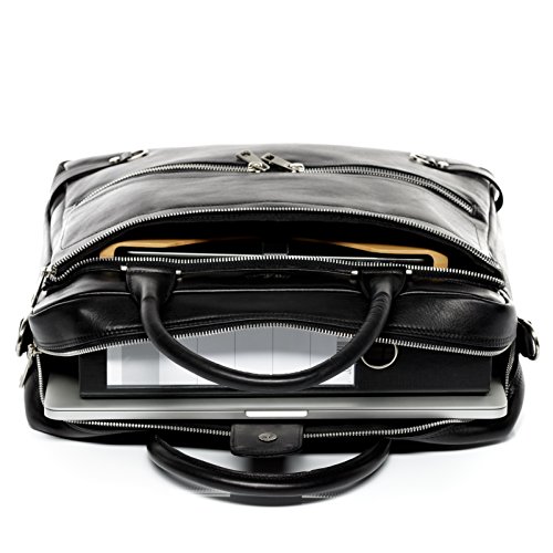 FEYNSINN Laptoptasche BETH – Umhängetasche groß fit für 15″ laptop, iPad – Schultertasche echt Leder - 4