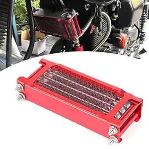 Engine Oil Cooler 100 250CC, Radiator Engine Oil Cooler Aluminium Alloy Motorcycle Cooling System for 100 250CC Off Road Vehicle 85x200x45mm