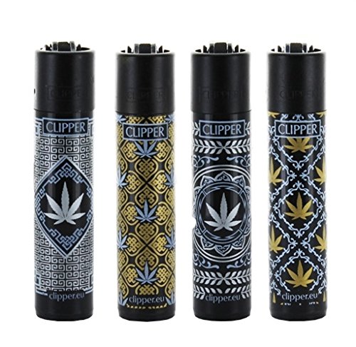 Clipper Classic - Tribez Leafs - Feuerzeug - 5 Stück verschiedene Designs