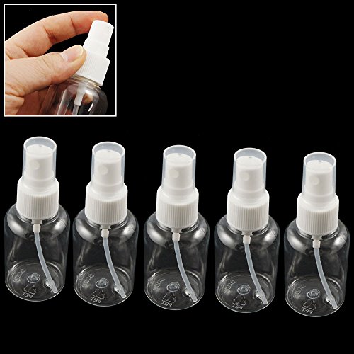 niceEshop(TM) Clear Plastic 50ml Fine Mist Empty Spray Bottle(Transparent Color,Pack of 6pcs)