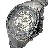 ZGZXD Wasserdichte Mechanische Uhrmänner, Jungenkursteilnehmerkalender-Stahlgurt Trägt Multifunktionsuhr Zur Schau,C