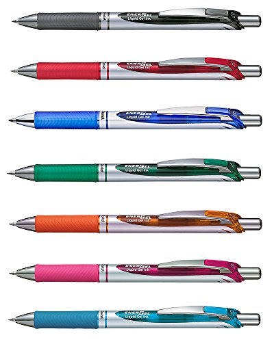 Pentel BL77-BO Gel-Tintenroller EnerGel mit Druckmechanik, 1 Stück, Strichstärke 0.35 mm - 2