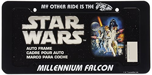 Star Wars Millennium Falcon Plastic License Plate Frame