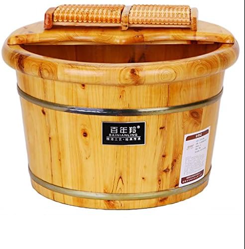 XWQ Foot Barrel / Health Bath Tub / Cedar Wood Barrels / Household Wooden Barrels / Massage Foot Barrels ( Color : A Cover )