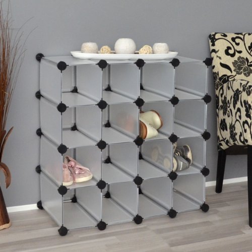 Regal Schrank Steckregal Standregal Schuhregal Wandregal Flurschrank Weiß - 2