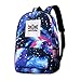Produktbild Galaxy bedruckte Schultertasche Don Corleone Superano Tutto The Pate Trucker Cap Weiß Schwarz Fashion Casual Star Sky Rucksack für Jungen & Mädchen
