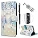 Produktbild iAdvantec ZTE Blade V9 Hülle Case, Filp PU Leder Wallet Handyhülle Flipcase : Bookstyle Gemalt Tasche Brieftasche Schutzhülle in Wind Spiele + Anti Staub Stöpsel + Stylus