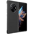 More Fit Carbon Leather Fiber Case For Tecno Phantom V Fold 5G, Shockproof Hybrid Soft Tpu Carbon Fiber Texture Back Cover For Tecno Phantom V Fold 5G -Black Texture