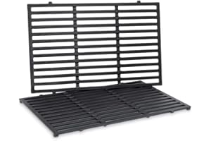Denmay 7524 49.5 x 32.8 cm Cast Iron Cooking Grate for Weber Genesis E-310 E-320 E-330 S-310 S-320 S-330 EP-310 EP-320 EP-330 (2007-2016) Grill Grate for Enders Monroe 3 Gas grill, 2 Pieces