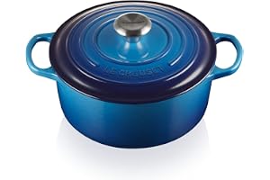 Le Creuset Signature gjutjärnspanna med lock, Ø 24 cm, rund, lämplig för alla typer av spisar och induktion, volym, Volym: 4