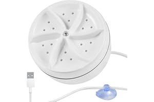 FGen Mini Machine à Laver à Turbine dortoir Machine, Mini machine à laver portable, avec Alimentation USB pour Dortoir, Maison, Voyage, Camping