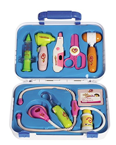 E Support™ Medical Box Doctor Nurse Kit Playset Pretend Electronic Medical Play Tools Toy Set for Kids