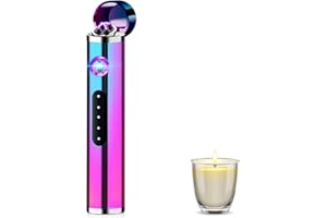 ASANMU Mini Briquet Electrique, Saint Valentin, Briquet USB Rechargeable, Briquet à Arc Électrique Portable, Dual Arc Briquet avec Indicateur de Batterie Résistant au Vent, pour Bougie Barbecue