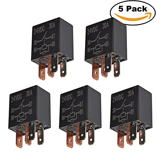 Buy Ehdis 4 Pin 24VDC 30A SPST MultiPurpose Relay Heavy Duty Standard