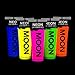 Moon Glow - Neon UV Hair Gel - 20ml Set of 5 tubes - Temporary wash out hair colour - Spike and glow!