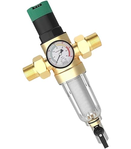 SWAWIS Drukregelaar Water met Manometer Water en Zeeffilter 1