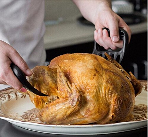 Kicty® Fleisch Gabel Greifer mit Pinsel Pork Abzieher für Fleisch Handler Schnitzen – Pulled Pork Werkzeug für Schweinefleisch Butts, Schweinefleisch Schultern für BBQ, Picknik 2 Stücke – Der Klassiker für die professionelle Küche - 5