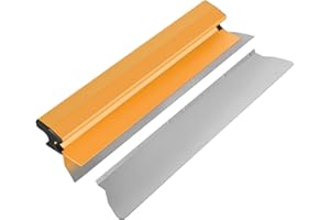 MOPEI Profi Flächenspachtel 60 cm mit Austauschbarem Edelstahlblatt, Gipserspachtel zum Verputzen von Wänden & Decken