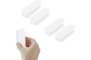 KARELLS 4 Pezzi Maniglia Autoadesiva, Maniglia Adesiva, Pomello Porta Esterna, Maniglia Della Porta Del Balcone, Maniglie per Mobili in Plastica per Finestre Porte in Vetro Cassetti, Bianco