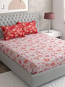 Portico New York Mravella Double Bedsheet Size 2.24 x2.54 with 2 Pillow Cover