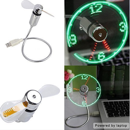 Mini-USB-Ventilator, Schwanenhals, flexibel, LED, blinkender USB-Temperatur-L¨¹fter f¨¹r PC Laptop Notebook Schreibtisch - 8
