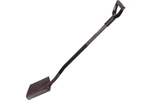 Mivos Professional Pointed Spade Made of Induction Hardened Boron Steel - 124 cm - Reinforced Digging Spade with Pointed Blade with Hammered Finish - Gardener Spade Made in the EU