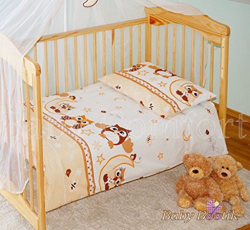 100% Cotton Duvet Covers / Pillow Case Nursery Sets for Baby Cot (to fit Cot Bed 140x70cm, Pattern 7)