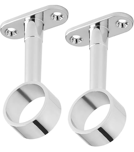 QUARKZMAN Gardinenstangenhalter - Edelstahl Halterung Für 25mm Rohre, 200mm Lang
