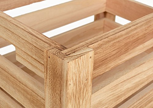 ts-ideen 4er Set Kisten Holztruhe Obstkiste Landhaus Stil Weinkiste Box Aufbewahrung Holzkiste natur Kinder Zimmer - 4