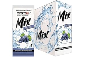 ELEVENFIT Eleven Fit Mix Instantáneo Sabor Uva Azul | Prepara 1.5L de Bebida Saludable, Sin Azúcar y Baja en Calorías | Ideal para Mezclar con Agua y Mejorar tu Dieta | Caja de 24 Sobres