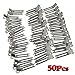 Approx. 50Pcs Double Prong Metal Alligator Clips Hair Bows - Silver