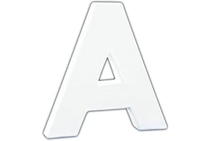 DECOPATCH Décopatch AC730C - Un support en papier blanc mâché 1,5x10,5x12 cm, Petite lettre A