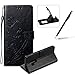 Price comparison product image Strap Case for Samsung Galaxy S9 Plus,Wallet Leather Cover for Samsung Galaxy S9 Plus,Herzzer Classic Elegant [Black Butterfly Pattern] PU Leather Fold Stand Card Holders Smart Phone Case for Samsung Galaxy S9 Plus + 1 x Free Black Cellphone Kickstand + 1 x Free Black Stylus Pen