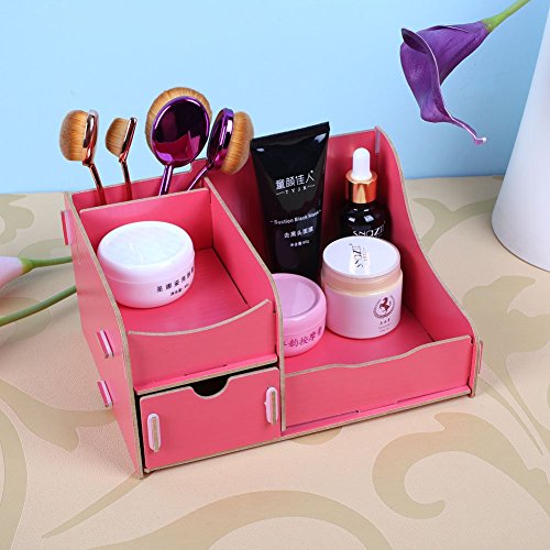 Preisvergleich Produktbild attachmenttou Organizer 3 Schublade Makeup Schmuck Schreibtisch aus Holz Aufbewahrungsbox DIY Organisator Fall