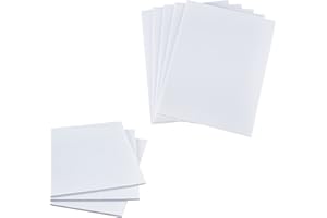 AHANDMAKER 4mm Corrugated Plastic Sheet, 8 Sheets 220x280mm White Correx Sheets Waterproof Corrugated Sign Board Heavy Duty Plastic Fluted Sheets for Advertising Board Craft Packaging