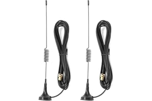 ZUNATE 2-Pack Magnetic Vehicle UHF VHF Antenna for BF UV5R 8W Walkie Talkie - High Gain Signal Booster for Car Radio Communication Equipment