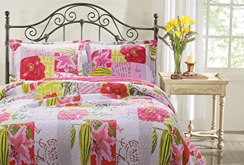 Preisvergleich Produktbild Greenland Home 2-teilig Love Buchstaben Quilt Set, Twin, Multi