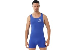 iiniim Hombre Adulto Maillot Elástico de Gimnasia Leotardos Ritmica Danza Ballet sin Mangas Una Pieza Mono Deportivo Liso Men Unitard Body Suave Body Ropa Interior para Adultos