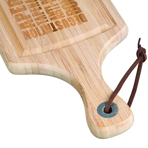 Levivo schmales Schneid- und Servierbrett aus Bambusholz für Tapas, Bruschetta, Baguette etc. - 3