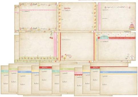 Melissa Frances Card Recipe Card Expander, Pack of 24, Retro