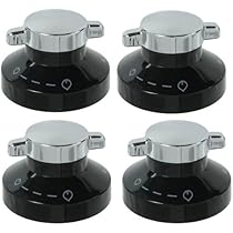 SPARES2GO Silver/Black Switch Knobs Copatible With Laona LA3200