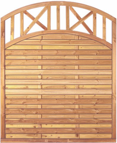 Lamellenzaun Genua B150 x H180/160 cm.