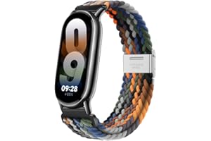 Niboow Armband für Xiaomi Smart Band 8 (Xiaomi Mi Band 8), Herren Damen Elastisch Geflochtene Ersatzarmbänder, Nylon Ersatzband Armband für Xiaomi Smart Band 8 (Xiaomi Mi Band 8)