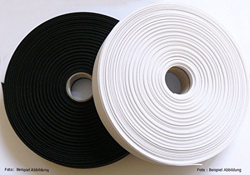 5 Meter Gummiband 40 mm Breit Schwarz oder Weis (Schwarz)