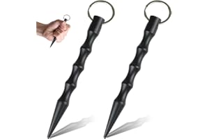 KKVOGMLE 2 Stück Kubotan Selbstverteidigung Waffen Legal, Frauen Defense Schlüsselanhänger, Frauen Self Defense Verteidigungs Waffen mit ergonomischem Griff, Stick Keychain als kleine Waffen notfallhammer