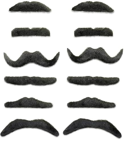 Set 24 Baffi Finti Autoadesivi - Per Halloween, Feste E Travestimenti - Foto 2