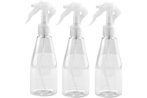 HQdeal 3 Stück 200ml Sprühflasche Blumensprüher Kunststoff Wassersprühflasche Nachfüllbar Leere Klar Sprühflasche Zerstäuber für Garten Pflanze Blume Haar Küche Reinigung Friseur
